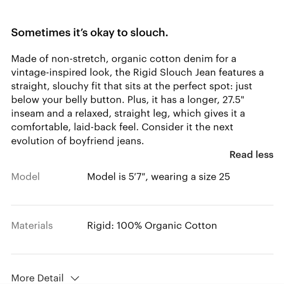 NWOT Everlane Rigid Slouch Denim - Picture 10 of 11